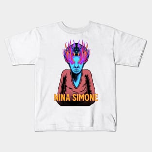 Nina Simone - Horror Fan Art Design Kids T-Shirt